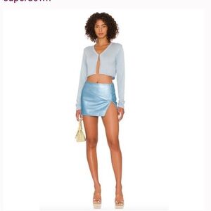 Superdown Light Blue Mini Skirt